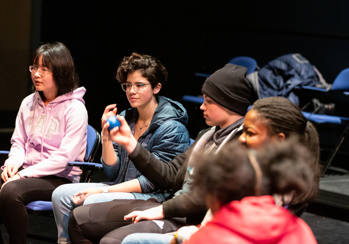 Students in a theater class